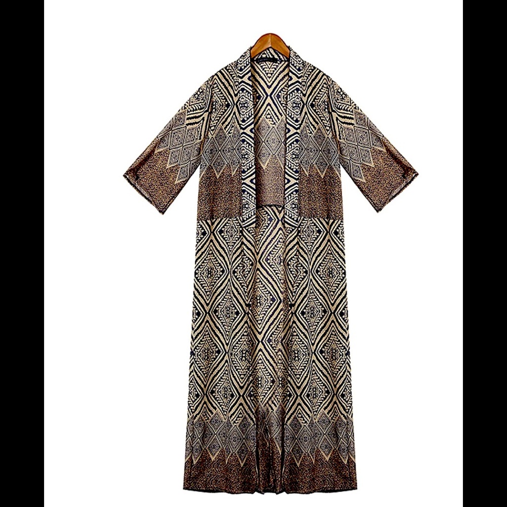 Long loose cardigan